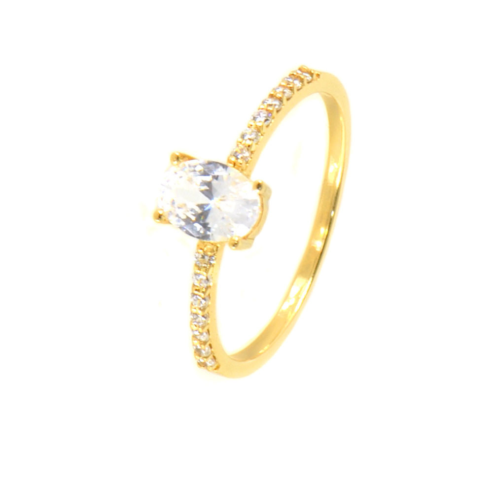 Anillo circonitas oro 18 kilates
