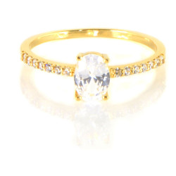 Anillo circonitas oro 18 kilates