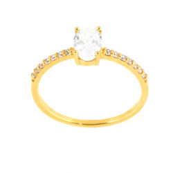 Anillo circonitas oro 18 kilates