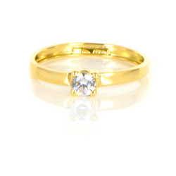 Anillo oro 18 kilates circonita