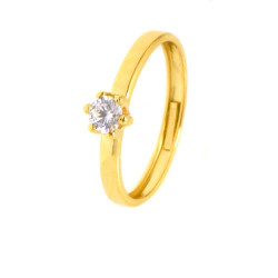 Anillo oro 18 kilates circonita