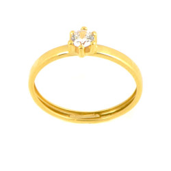 Anillo oro 18 kilates circonita