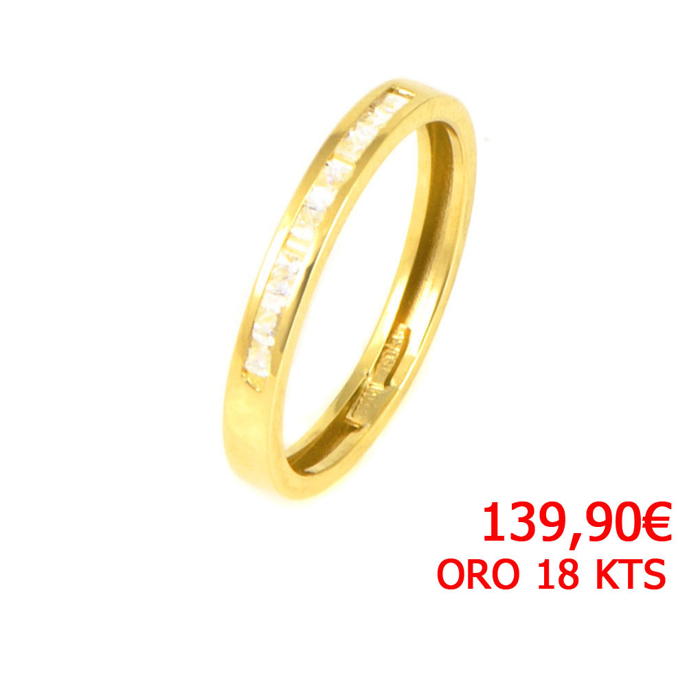 Anillo oro 18 kilates circonitas