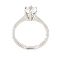 Anillo oro blanco 18 kilates circonita