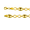 Pulsera oro 18 kts infinitos y calabrotes