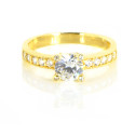 Anillo oro 18 kilates circonitas