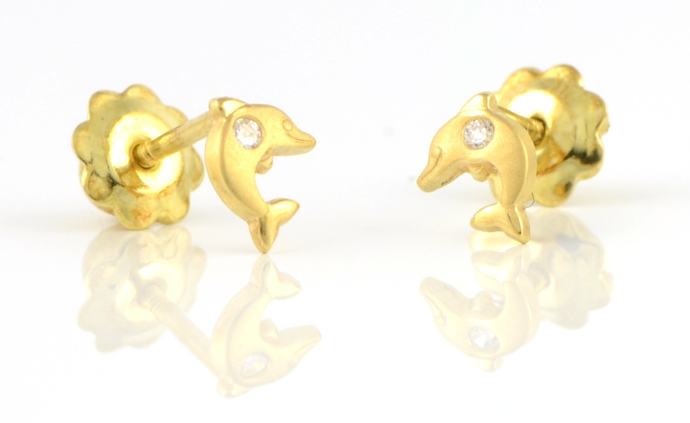 Pendientes de oro blacon circonitas