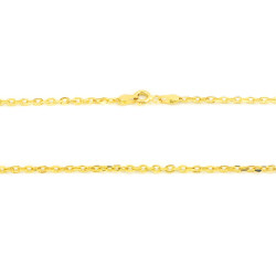 Cadena d'or 18 kts  forçada semi massissa