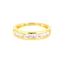 Anillo oro amarillo 18 kilates circonitas