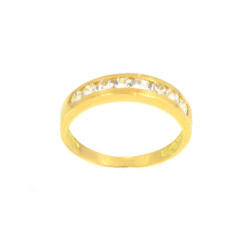 Anillo oro amarillo 18 kilates circonitas