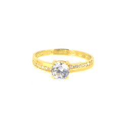 Anillo oro 18 kilates circonitas