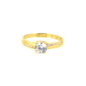 Anillo oro 18 kilates circonitas