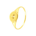 Anillo oro circonitas 18 kilates sello