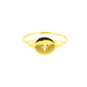Anillo oro circonitas 18 kilates sello