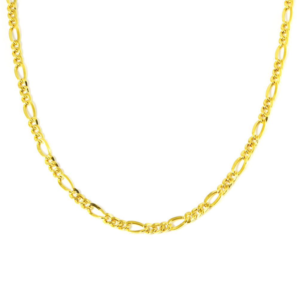 Cadena d'or 18 kts 3x1 semi massissa