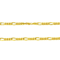 Cadena d'or 18 kts 3x1 semi massissa