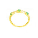 Anillo oro amarillo 18 kilates esmeraldas
