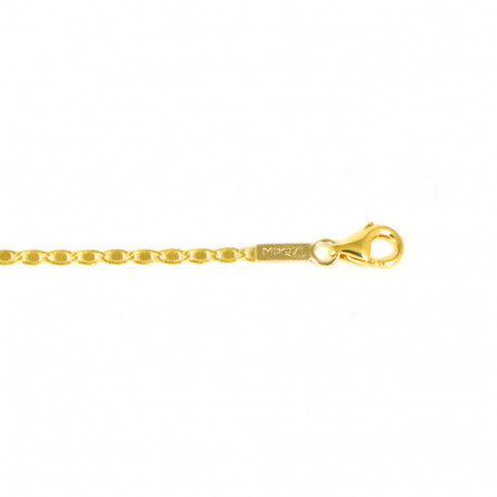 Pulsera bebé oro bicolor 18 kts con placa