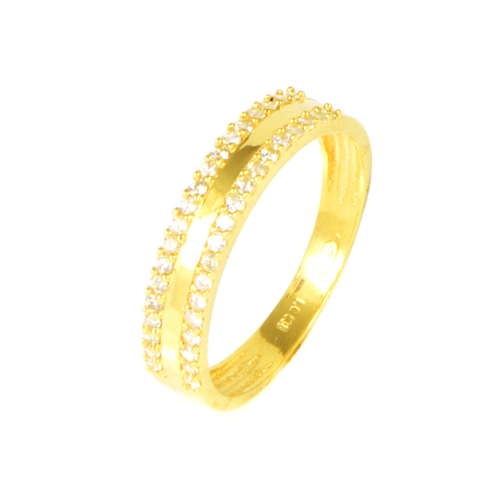 Anell or 18 quirats circonites