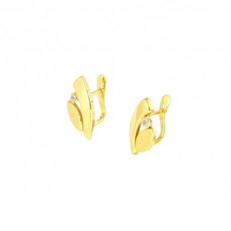 Pendientes oro 18 klts circonita
