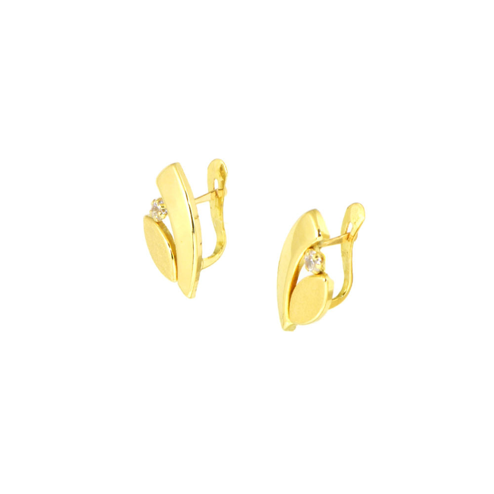 Pendientes oro 18 klts circonita