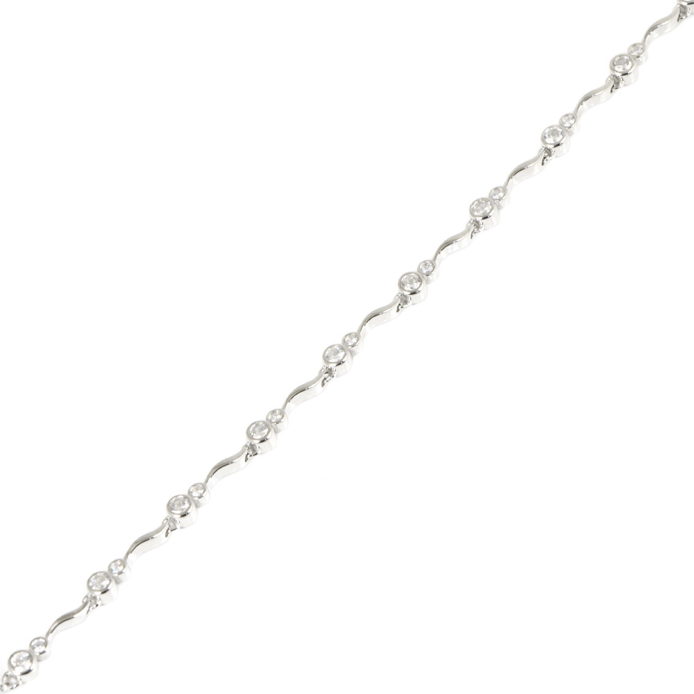 Pulsera de plata con circonitas