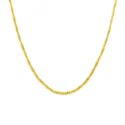 Cadena de oro Singapur 18 kts maciza