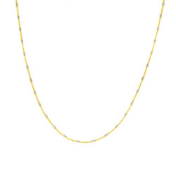 Cadena de oro 18 kts  maciza bicolor