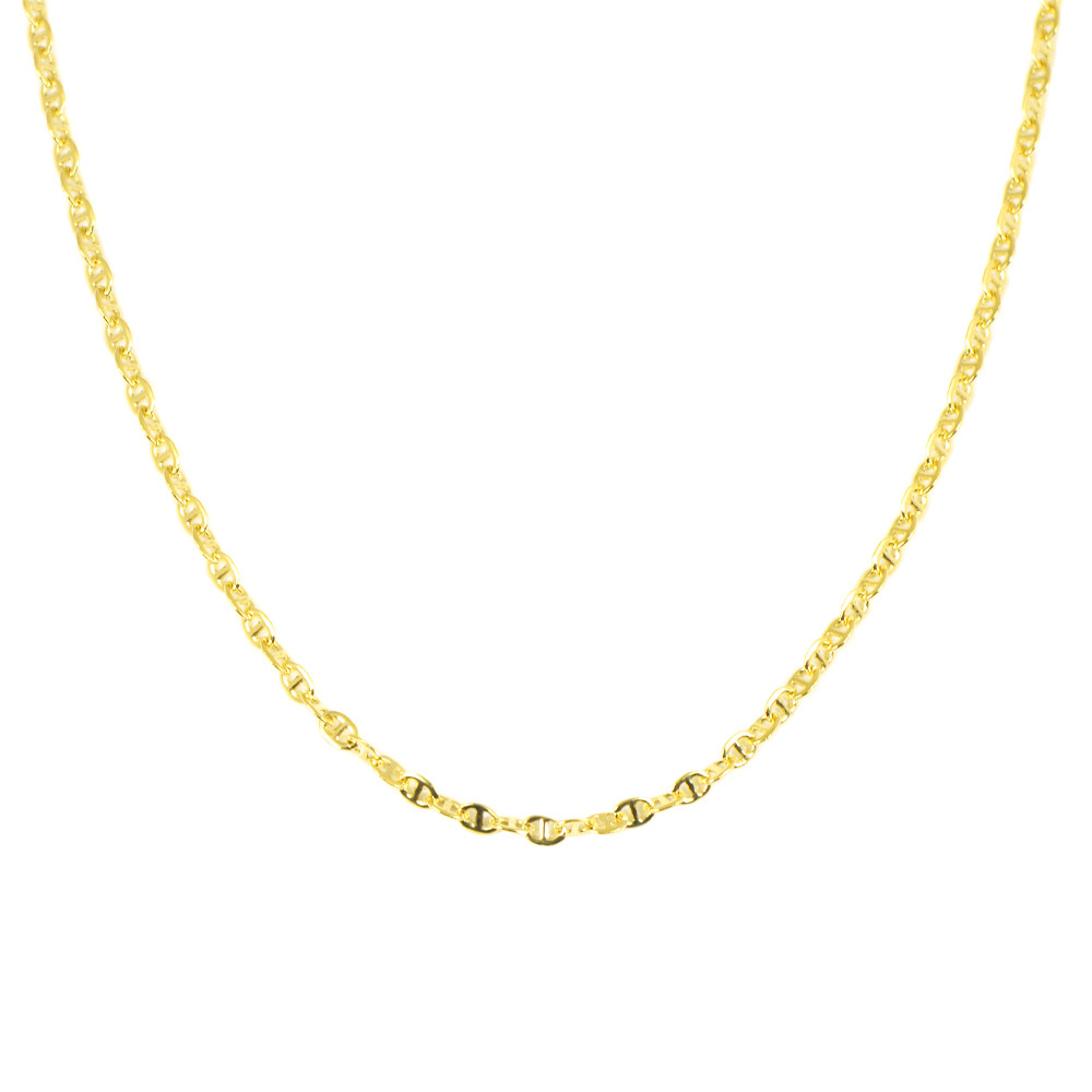 Cadena ancla forzada oro 18 kts 3x1 2 milímetros