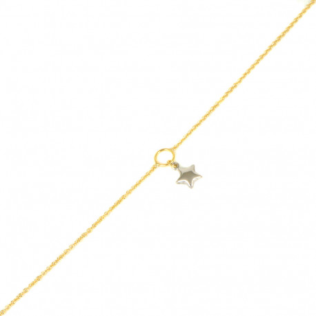 Polsera tobillera or 18 kts groc flor