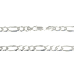 Cadena de plata barbada