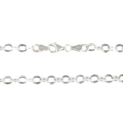 Cadena de plata de anelles forçades
