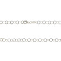 Cadena de plata d'anelles rodones