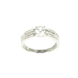 Anillo oro blanco 18 kilates circonitas