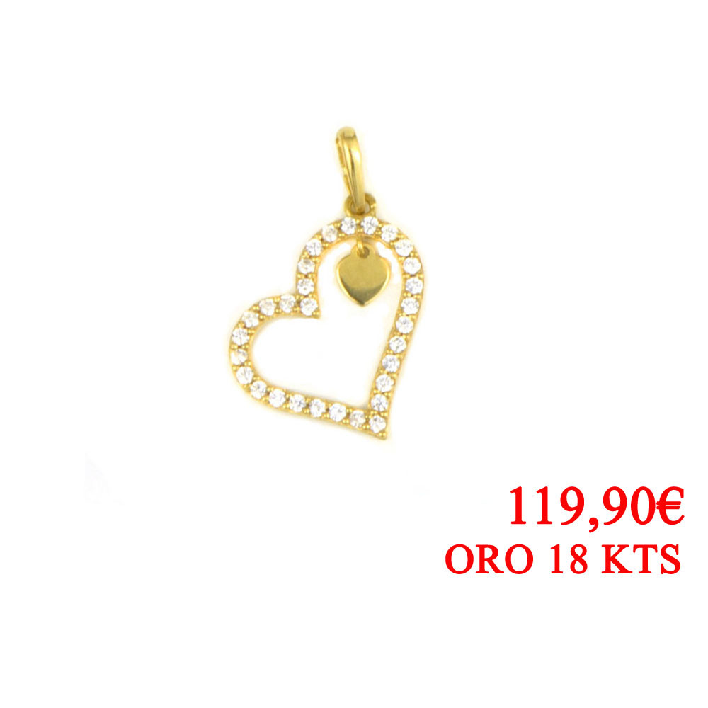 Penjoll d'or blanc 18 kts cor