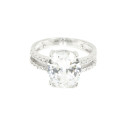 Anillo oro blanco 18 kilates circonitas