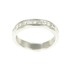 Anillo de diamantes en oro blanco 18 Klts