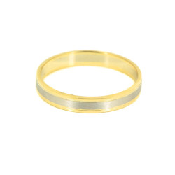 Aliança d'or 18 kts bicolor