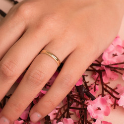 Aliança d'or 18 kts groc