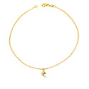 Pulsera tobillera oro amarillo 18 kts delfín