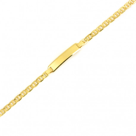 Polsera or 18 kts amb placa