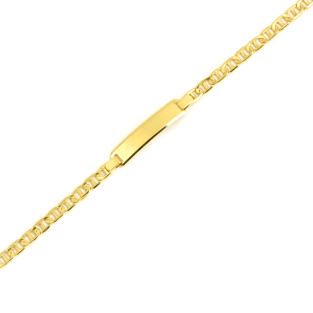 Pulsera oro 18 kts con placa