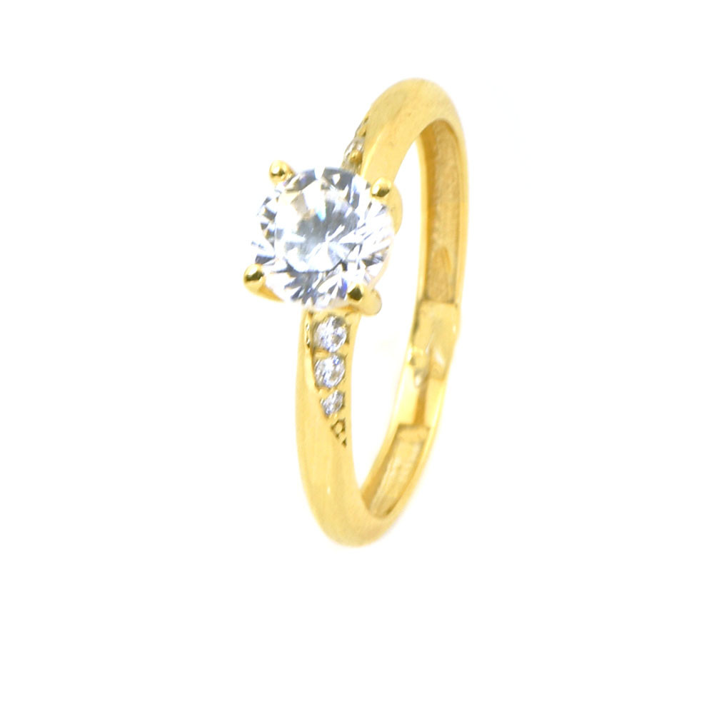 Anillo oro 18 kilates circonitas