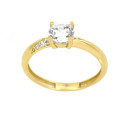 Anillo oro 18 kilates circonitas