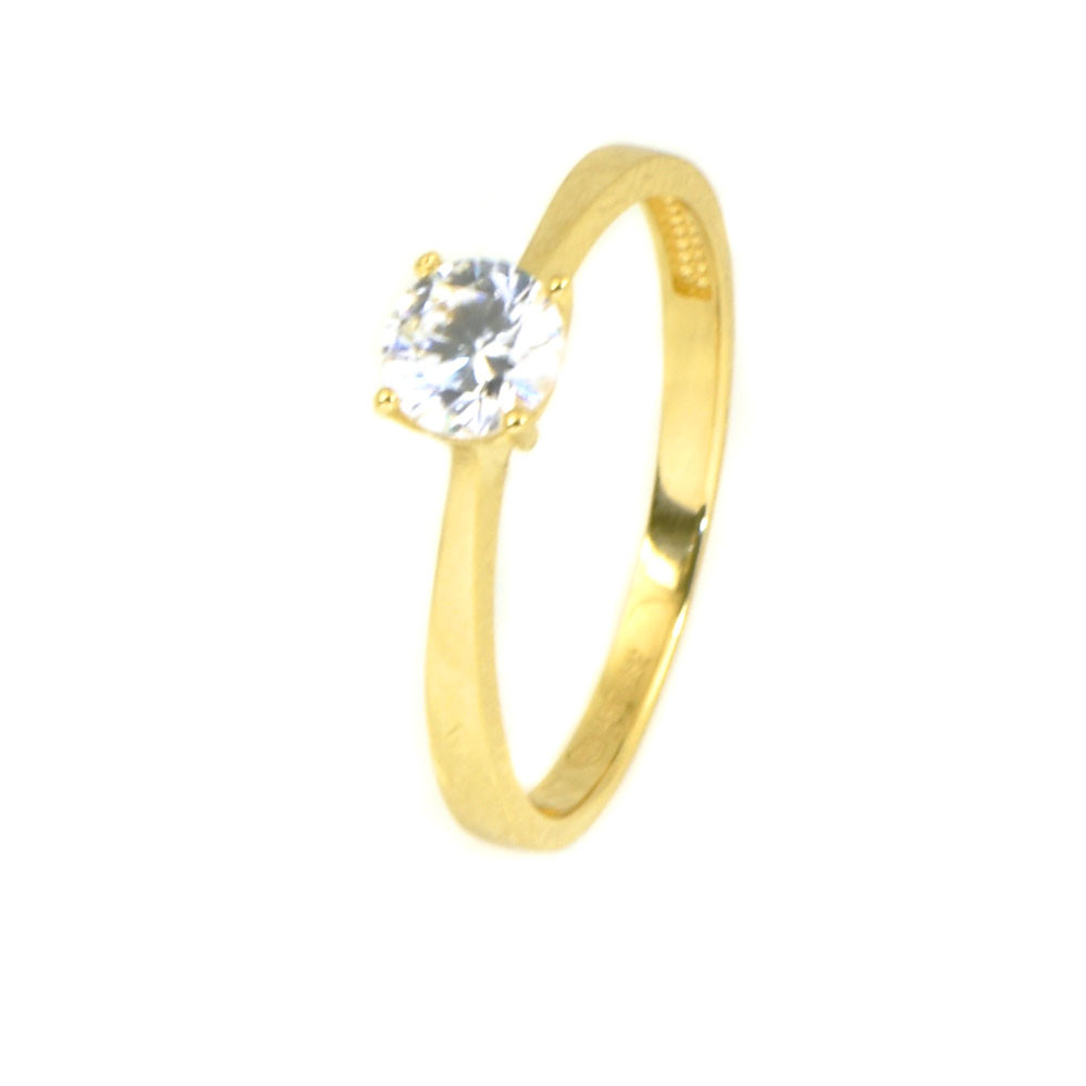 Anillo oro 18 kilates circonita