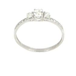 Anillo oro blanco 18 kilates circonitas