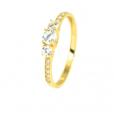 Anillo oro  18 kilates circonitas