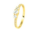 Anillo oro  18 kilates circonitas