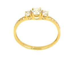 Anillo oro  18 kilates circonitas
