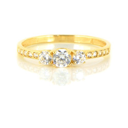Anillo oro  18 kilates circonitas